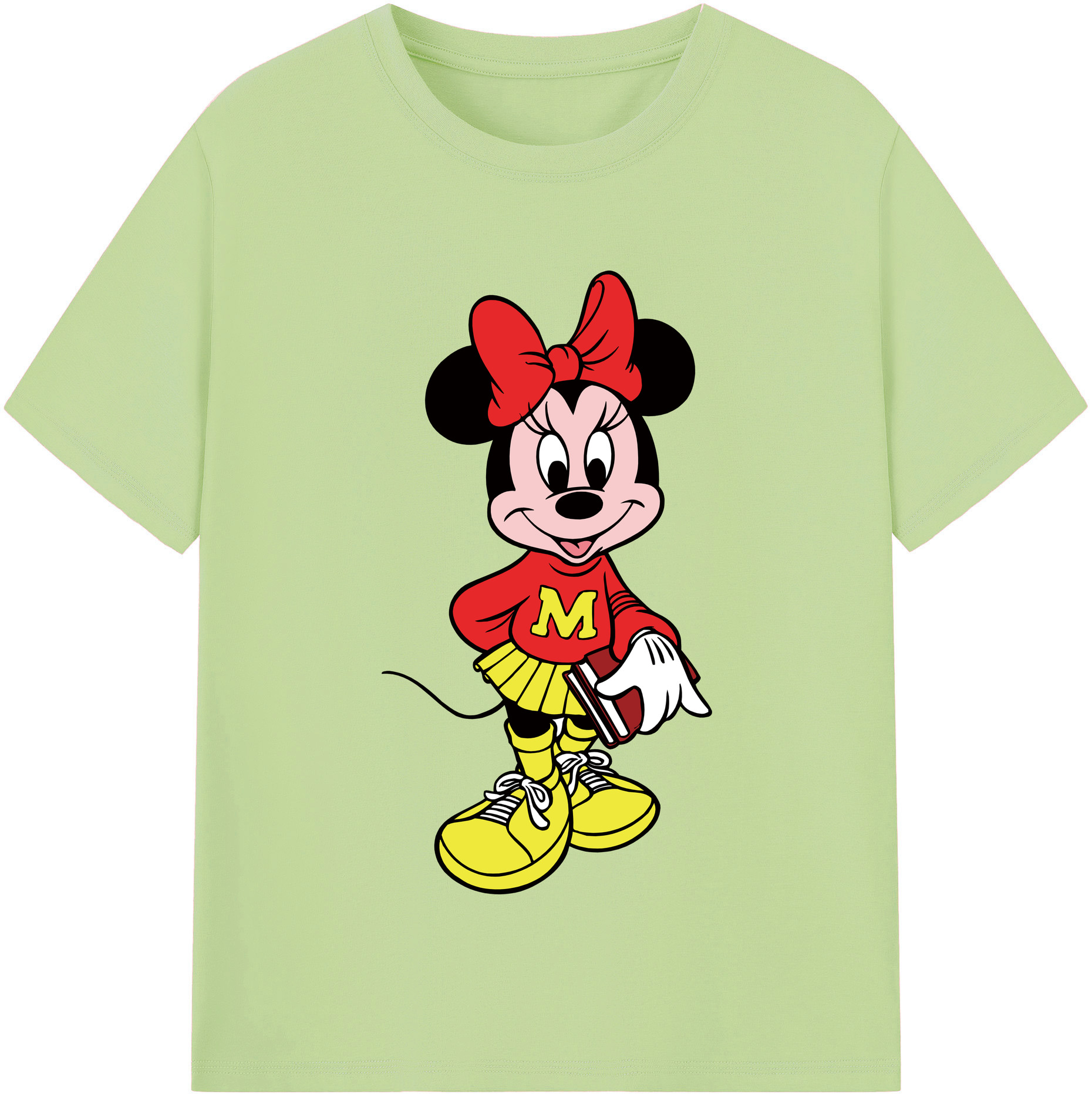 （画像用） ミッキーマウス Mickey Mouse 綿100％半袖Tシャツ（フロントプリント）